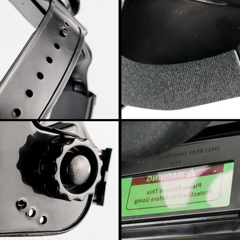 COD TaffGUARD Helm Las Otomatis otomatis fullface + Senter Led Auto Dimming Color Welding Helmet 5