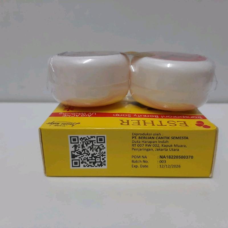 Paket Sabun Esther Anti Acne & Cream Whitening S & M untuk Perawatan Wajah - Mencerahkan, Berjerawat 4
