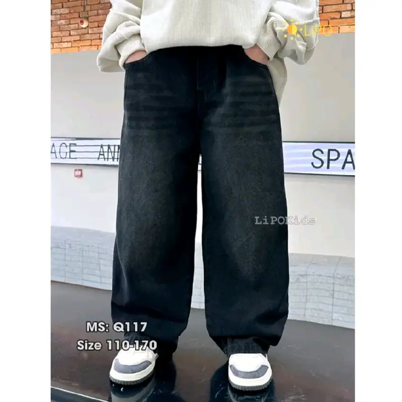 Celana kulot gombrong (skena) untuk anak usia 10th-17th kain jeans 2