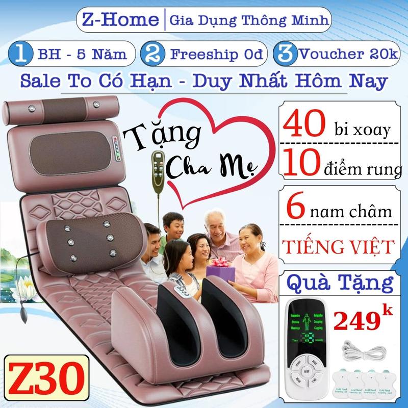 [QUÀ TẶNG 259K] Đệm massage toàn thân cao cấp có kèm gối thảo mộc và massage chân, nệm, gối, máy mát xa cổ vai gáy hồng ngoại, Ghế thảm massage đa năng giảm đau lưng, cột sống