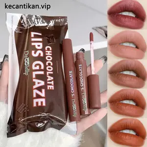 [ITERSEDIA & COD] 5pcs Lipstik Lip Glaze Set Berbagai Warna Matte Tidak Mudah Luntur Cokelat Lima Potong Cocok Untuk Berbagai Kebutuhan Riasan Siswa Hadiah Bagus Tidak Mudah Menempel Cangkir Efek Pemutih Ajaib Efek Tahan Lama