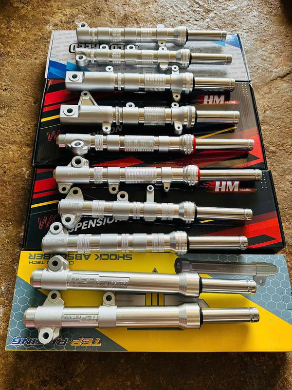 Phuộc Phay Thái Màu Bạc exciter 150-155,Sirius ,vario ,vision Cắt ty Hạ phuộc đã lam lại dầu và loxo sẵn