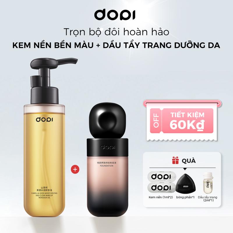  DOPI Kem nền Giữ lớp makeup 24h Gói kết hợp che phủ khuyết điểm,hiệu ứng trang điểm tự nhiên,phù hợp với da nhạy cảm và da hỗn hợp 