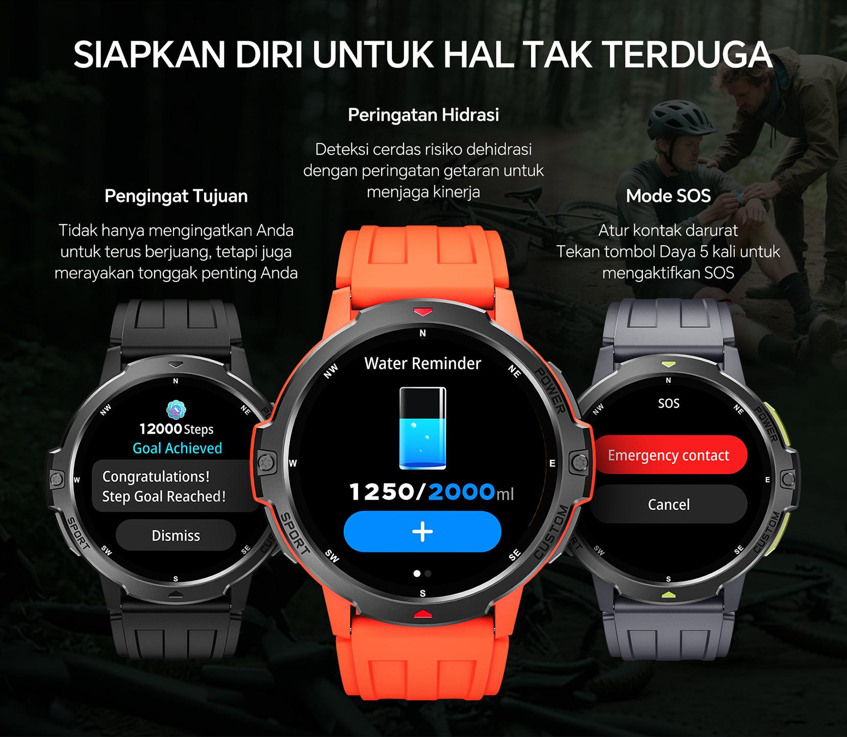 【Peluncuran Produk Baru】Citijungle GPS Smartwatch APEX1, 1.46‘’ Layar IPS Resolusi Tinggi, Dilengkapi GPS dan Giroskop Enam Sumbu, Tahan Air hingga 20 Meter (2ATM), Fitur Cerdas, Daya Tahan Baterai Super Lama, Koneksi Bluetooth.