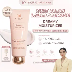 Glowies Beauty Dreamy Moisturizer 80ml dengan Formulasi Korea 7% Azeclair 6% Niacinamide untuk Kulit Cerah dalam 2 Minggu
