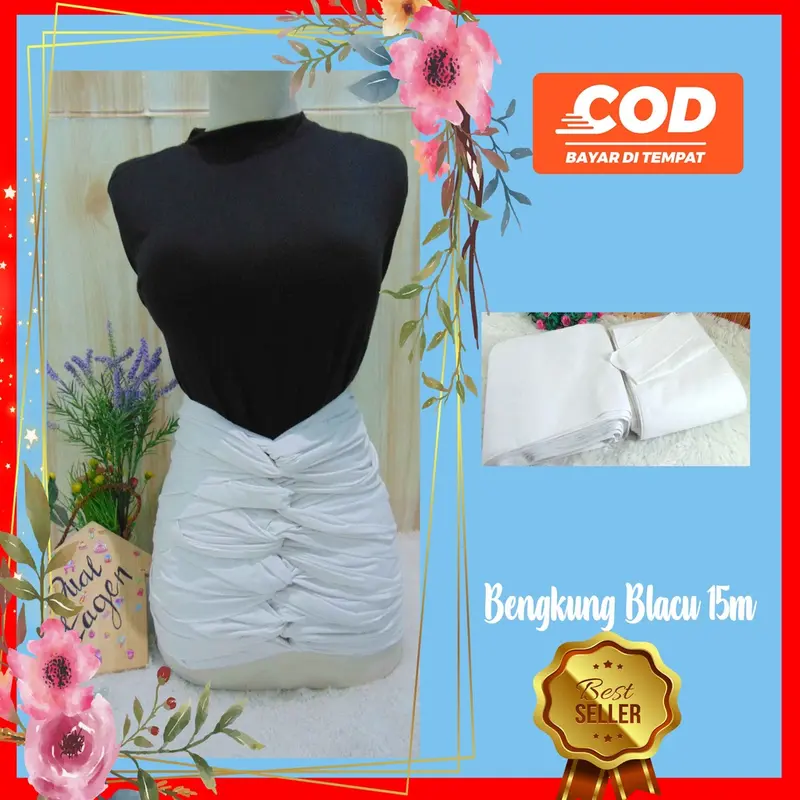 kembarshop BENGKUNG ANDIEN BELLY BINDING BELACU NATURAL PUTIH POLOS2 15m 0