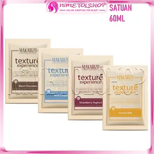 (SATUAN) MAKARIZO Texture Experience Creambath 60ml Sachet Chocolate Mint Strawberry Vanilla Rontok