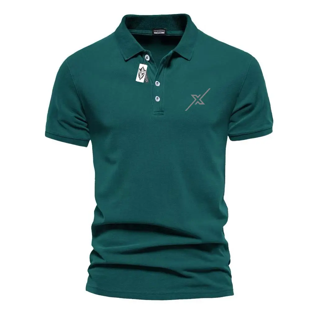 Polo Pendek X New Motif Silver Shirts Kerah Lengan Pendek Basic Berkerah Unisex Bahan Catton Pique Nyaman Adem Cocok untuk Pria dan Wanita Casual