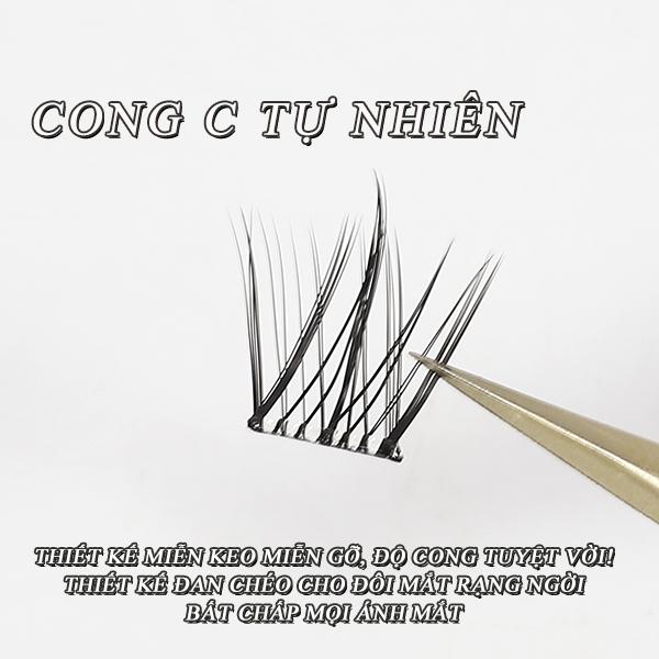 Lông mi giả sẵn keo GALA GOLD tặng nhíp & keo mi cong C Sợi mi mảnh Có thể tái sử dụng Hàng Việt Nam Trang điểm 4