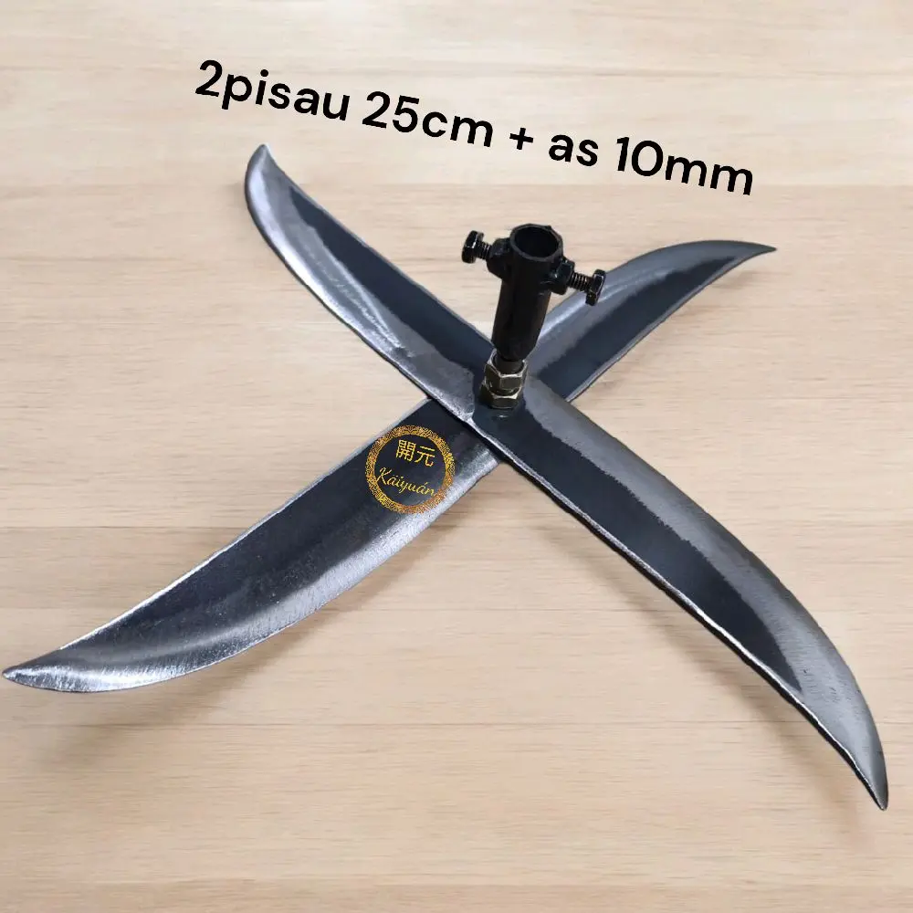 2 pisau 25cm dan as 10mm