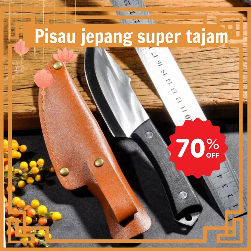 (CHEAP PRICE) PISAU SURVIVAL PISAU DAGING PISAU KOKI PISAU JEPANG SUPER TAJAM PISAU AUTDOOR 0