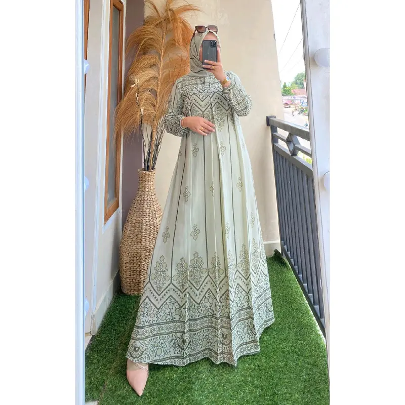Gamis Set Hijab Shafa Motif 0