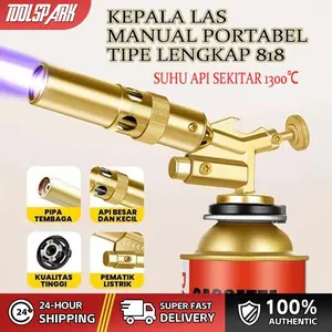 NEW COD-Kepala Gas Blowtorch Bahan Full Kuningan Anti Karat Las Api Bakar BBQ Paket Tabung Gas