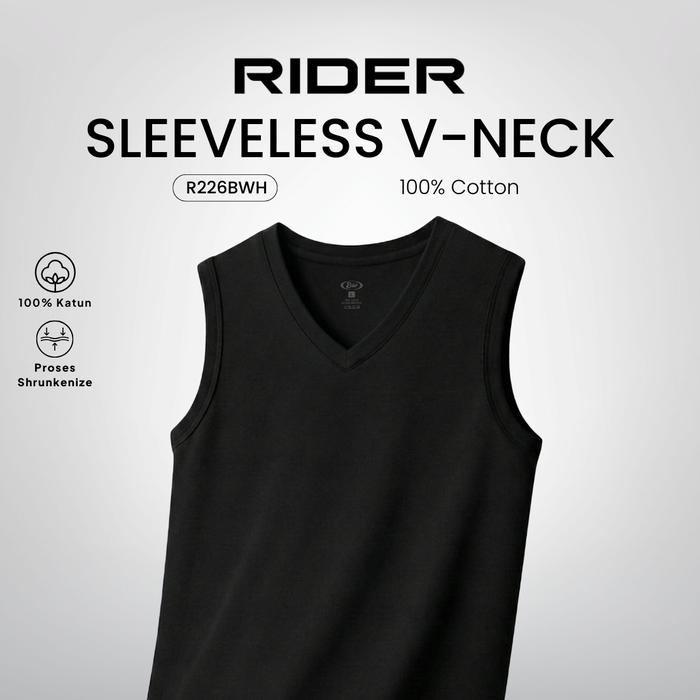 Gambar Rider Tank Top Sport R226BWH - Hitam (1 Pcs) - Hitam, S dari Rider_Underwear Kota Administrasi Jakarta Barat Tokopedia