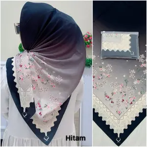 Hijab segiempat  Voal  Pouch motif best selller Jilbab Cantik pita kode 0101-0199