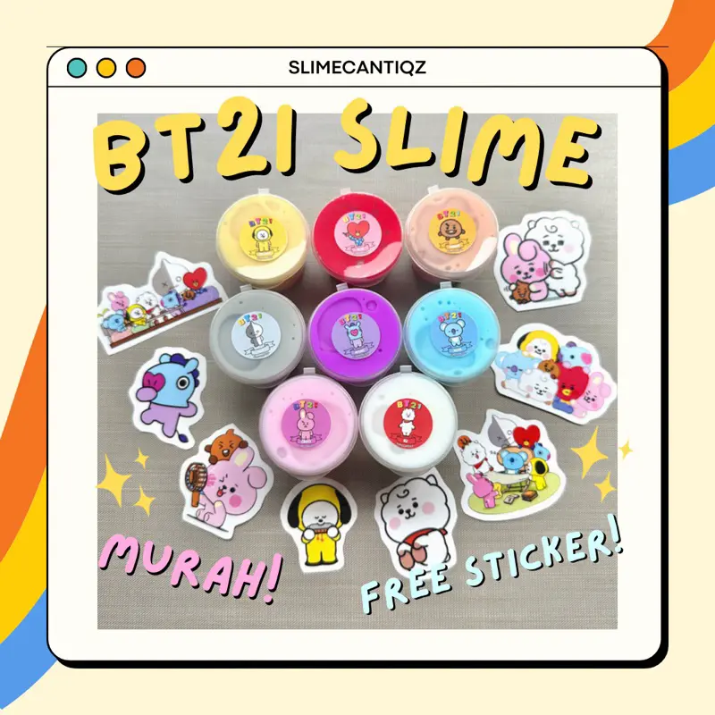 BT2I slime FREE STICKER BESTSELLER | slime puyo  slime tofu  mainan anak  mainan edukasi  slem  slime jelly