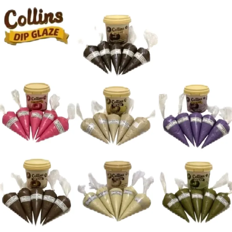 Collins Dip Glaze Repack 150gr - Selai Glaze Manis Coklat 0