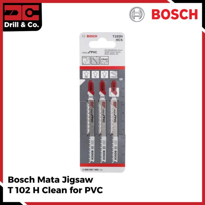 Gambar BOSCH Mata Jigsaw T 102 H For PVC dari Drill&Co Kota Administrasi Jakarta Barat Tokopedia