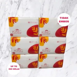 (6 PACK) TISU KING 360 HELAI TIDAK EMBOS ISI 6 PACK MURAH DAN GRATIS ONGKIR UKURAN 130MM X 170MM