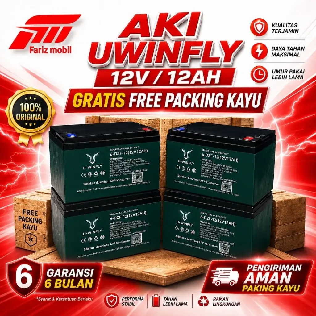 AKI / BATERAI SEPEDA LISTRIK U-WINFLY 48V 12AH/12V 12AH ORIGINAL 1 SET/SATUAN