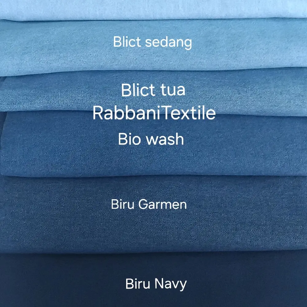 Bahan Kain Chambray Denim Wash Kain Zeans ketebalan 6 OZ Jeans Denim