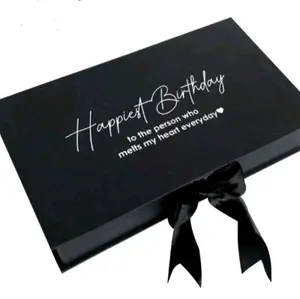 box kado hitam 30cmx 18cmx 6cm bisa request tulisan