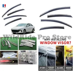 1 Set Modern Accent Verna 2022 Plus High End Computer Stainless Steel Window Sunshade Deflector Sun Visor