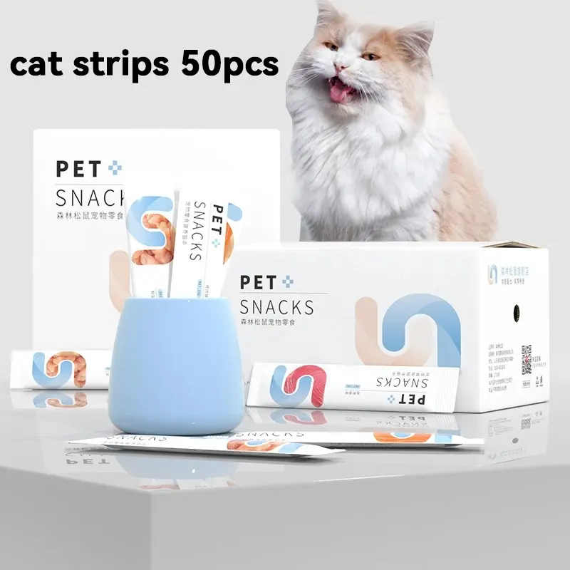 Cat Snack hydration Nutrition and Fattening Multi cat strips 50pcs/box
