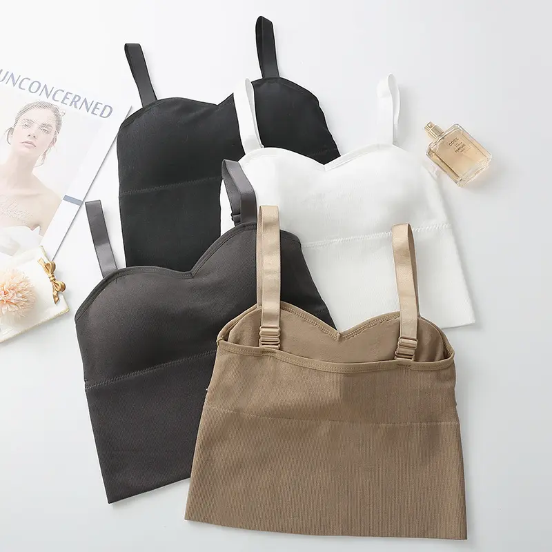 VFS BR422 TankTop BH Wanita atasan cewek Bra Spandex Crop Singlet Dewasa Rompi Panjang Sport Basic Santai 2