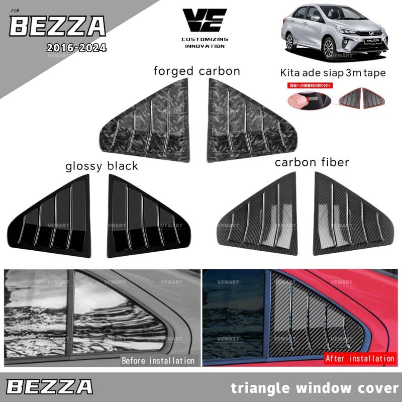 bezza 2016-2022 car rear window cover mirror side louver acc - TikTok ...
