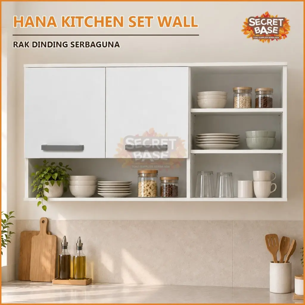 [COD] HANA KITCHEN SET WALL - Rak Dapur / Kitchen Set Atas / Rak Bumbu / Rak Dinding Serbaguna