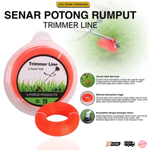 KODENKI TRIMMER LINE 2,4MM 20M SQUARE TALI SENAR MESIN PANGKAS RUMPUT