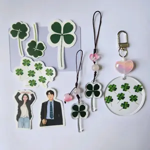 Phone Charm Clover Collection Can This Love Be Translated KeyChain dan Stiker Drama Korea Lanyard
