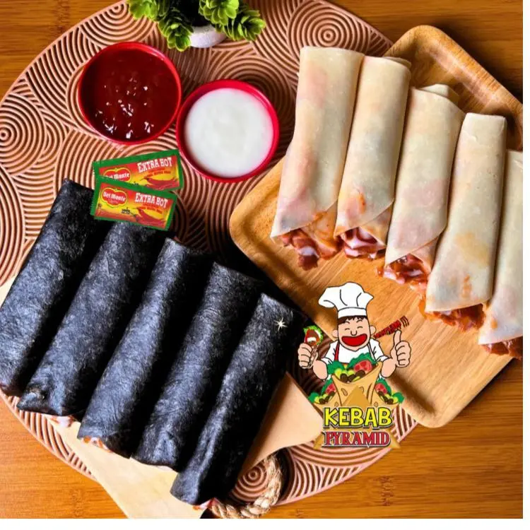 Paket PREMIUM 10 Kebab Pyramid PANJANG  Ori dan Black Daging Sapi Tanpa Sayur (10 PCS) Makanan frozen Food Cemilan Instan (bukan Kebab Mini) 2