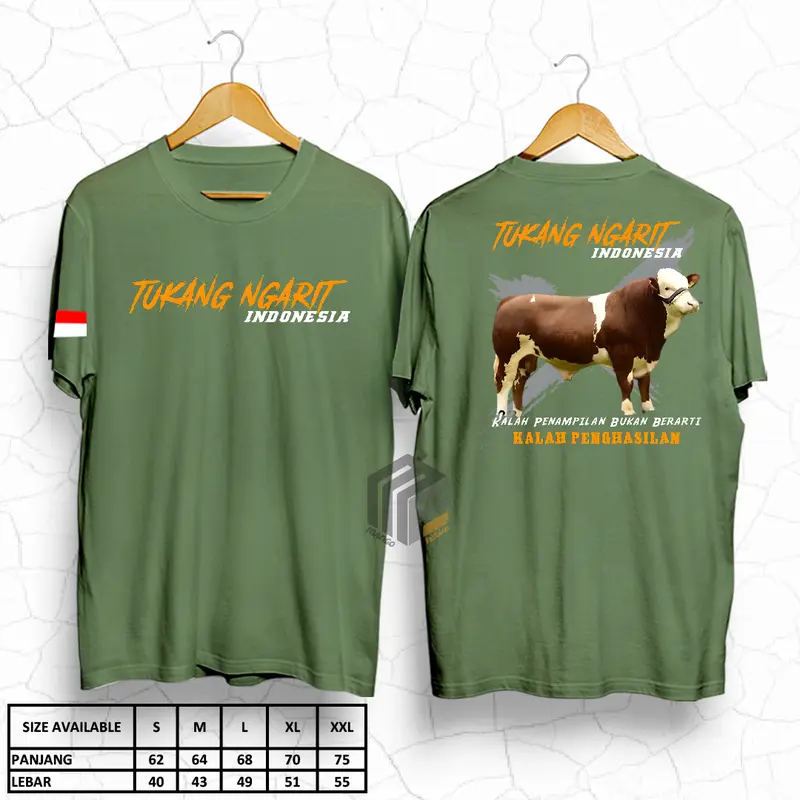 Kaos Tukang ngarit indonesia - Baju Peternak sapi - Baju distro - Baju Dewasa Pria Wanita - Sablon dtf - Kaos viral - Kaos Murah - Kaos Lengan Pendek - COD 3