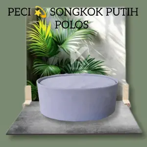 Peci Kopiah Songkok Putih polos Santri Muslim Dewasa dan Anak-Anak