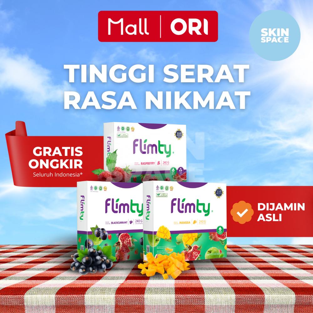 Flimty Fiber Original. Minuman Serat untuk Kebutuhan Harian 1 Box 16 Sachet - Raspberry