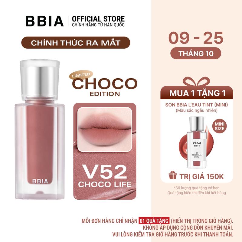 [NEW] [BBIA] Son kem nhung thuần chay, nhẹ môi BBIA Last Velvet Tint Re-new Version 5g