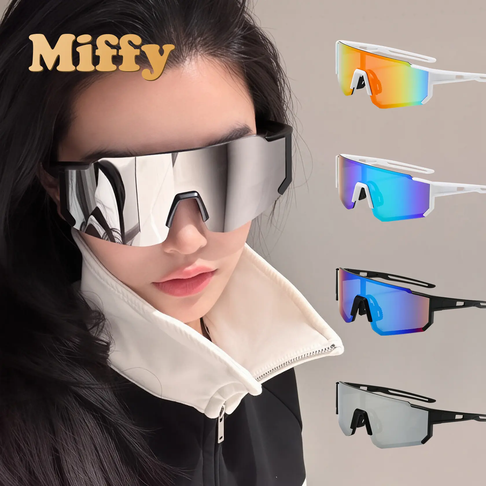 Miffy Kacamata Sporty Hiking Sepeda Mancing Gaya Kekinian Sunglasses UV400 Protection