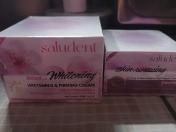 Product Review of Saludent 100g Whitening&Firming Facial Cream + 50g Glowing &Rejuvenating Night repair Cream Sakura Retinol Niacinamide Ceramide Nicotinamide Glutathione Arbutin Glowing Sakura Cream SPF50 PA+++ for Face Body from A**e 1
