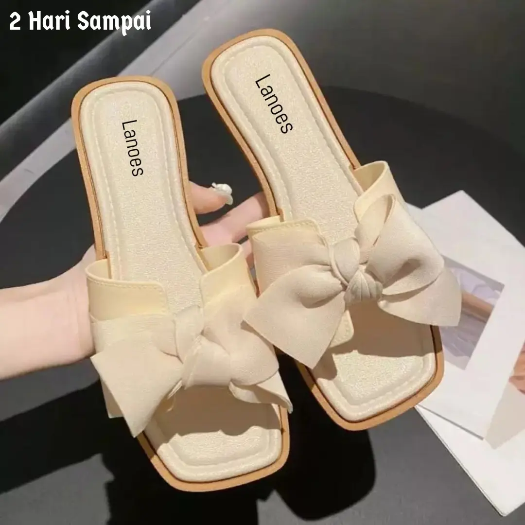 LANOES Sandal Jelly Wanita Sendal Kokop Wanita Karet empuk Anti Licin