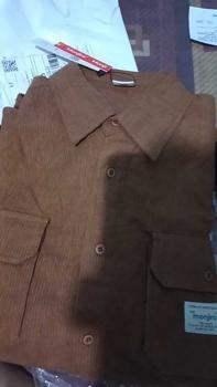 Product Review of Monjiro - Megalo - Shirt Gold Long Sleeved Pria - Kemeja Corduroy Lengan Panjang Cowok from m**h 0