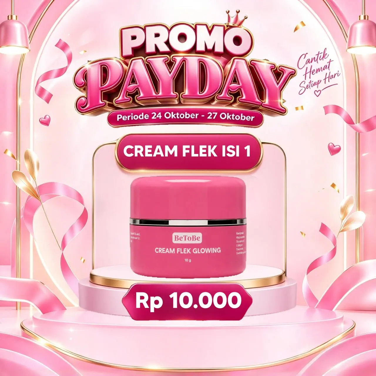 Betobe Biepout Whitening Cream Membantu Mencerahkan, Melembabkan ...