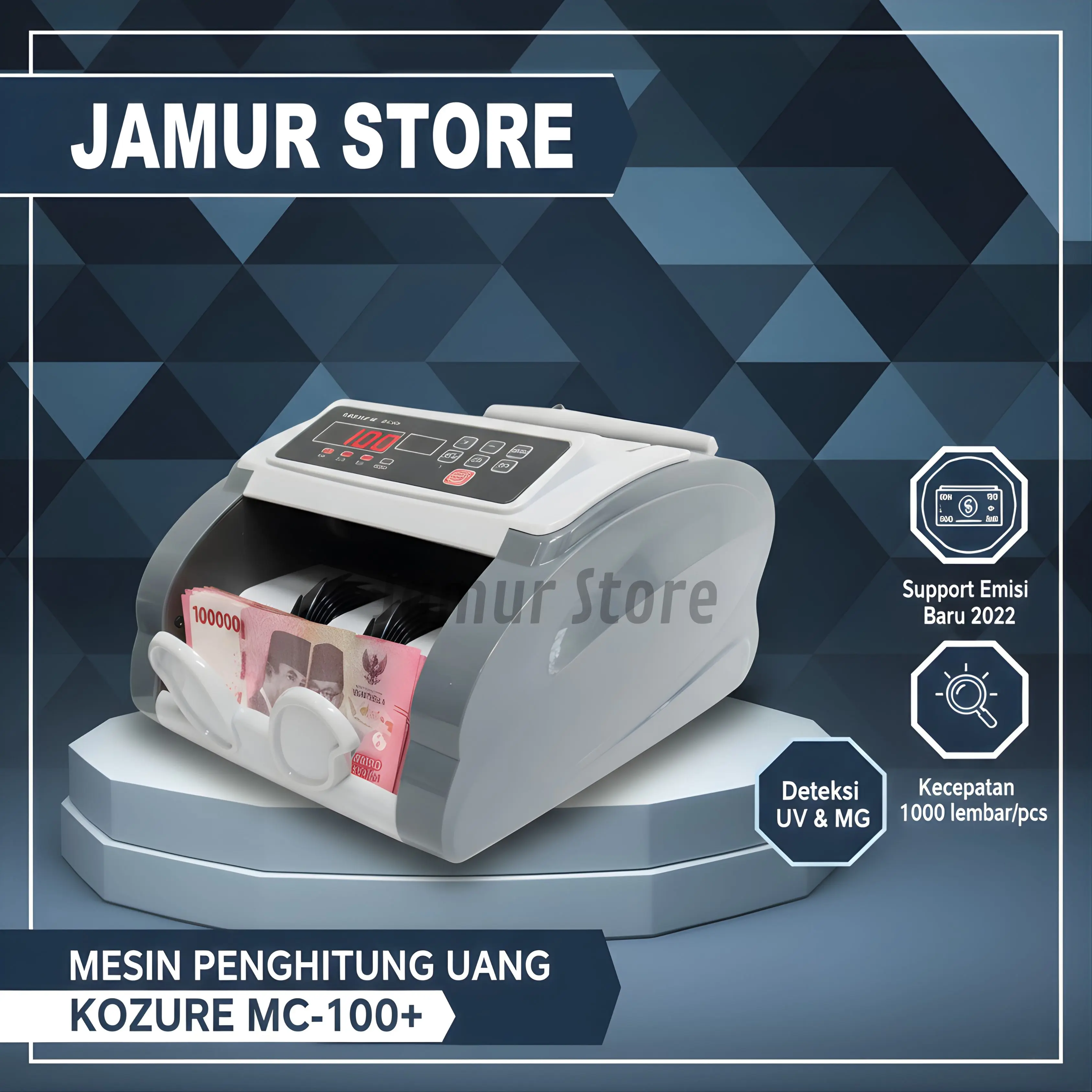 Mesin Hitung Uang / Penghitung Uang / Money Counter Kozure MC-100+