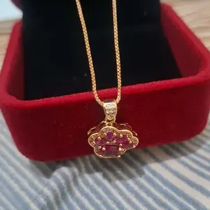 [NEW ARRIVAL] N85 Kalung Red Ruby Lapis Emas High Quality