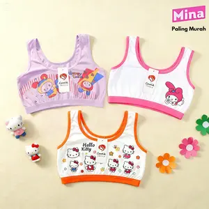 MINA - PAKET ISI 3 PCS  Miniset Bra Kemben Tanpa Busa Anak SD SMP Remaja Abg Motif Lucu Imut Fashion Inesia