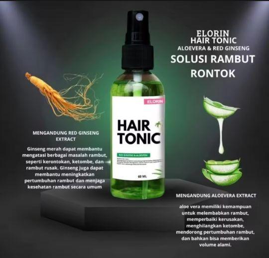ELORIN Hair Tonic Vitamin Rambut  aloevera  Red Ginseng 60 mL Solusi Rambut Rontok Dengan Vitamin Untuk Kesehatan Rambut Anda Perawatan Menumbuhkan Extract Shampoo Kering