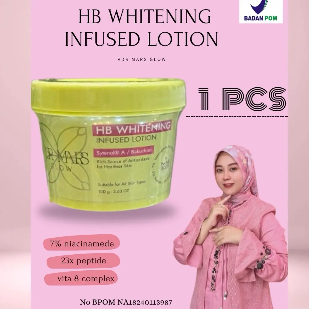 1pcs HB WHITENING INFUSEDE LOTION mencerahkan dan menyehatkan kulit by VDR MARS GLOW