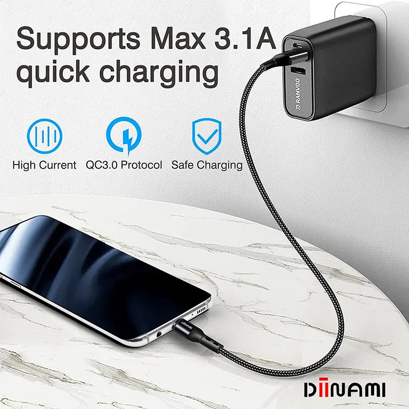 DIINAMI Kabel Data M20 Type C to Type C Fast Charging PD QC 4.0, 1.5M, 100W, 480Mbps - Cable 4
