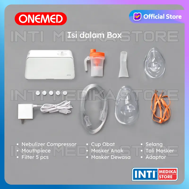 ONEMED - Nebulizer Portable 405A | Alat Terapi Uap Pernafasan One Med 4